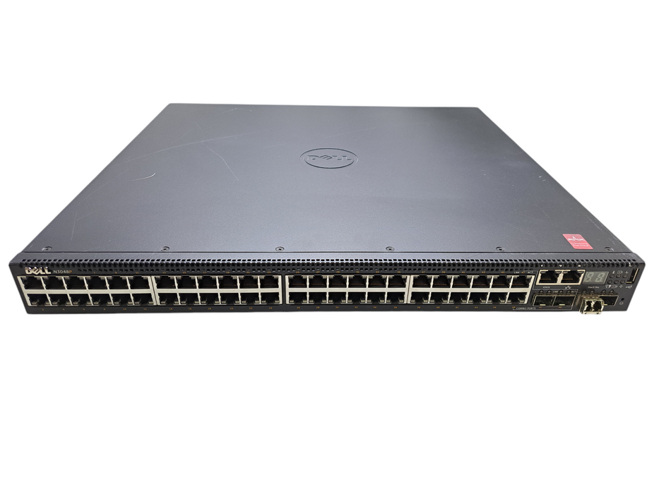 Dell N3048P | 48-Port Gigabit PoE+, 2x 10G SFP+ Managed Switch | 2x 1100W
