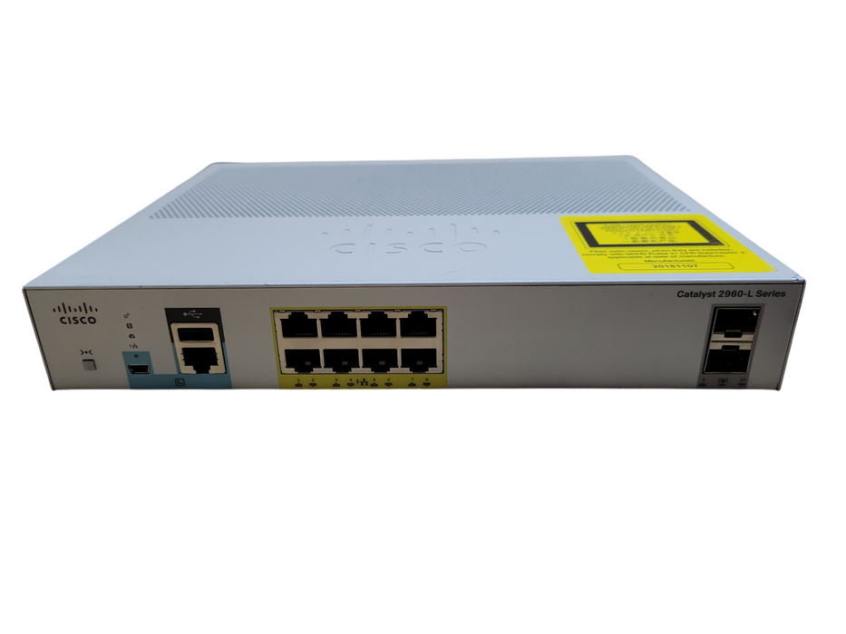 Cisco WS-C2960L-8PS-LL | 8-Port Gigabit PoE+ 2x SFP Silent Managed Switch !