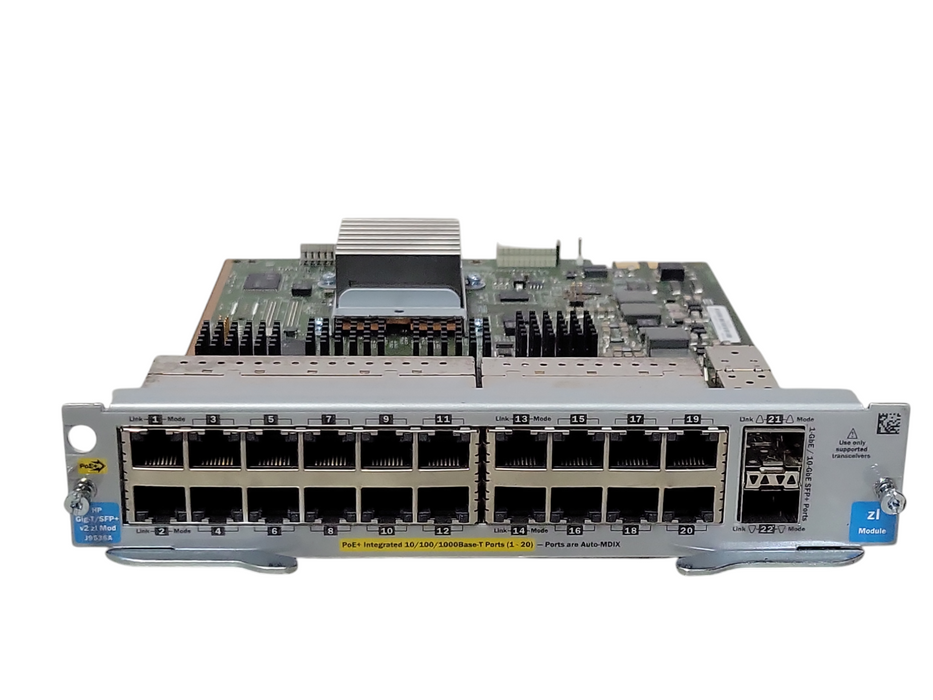 HP Gig-T/SFP+ v2 zl Mod 20 1 Gig Ethernet PoE Ports & 2 10 Gig SFP+ Ports Q_