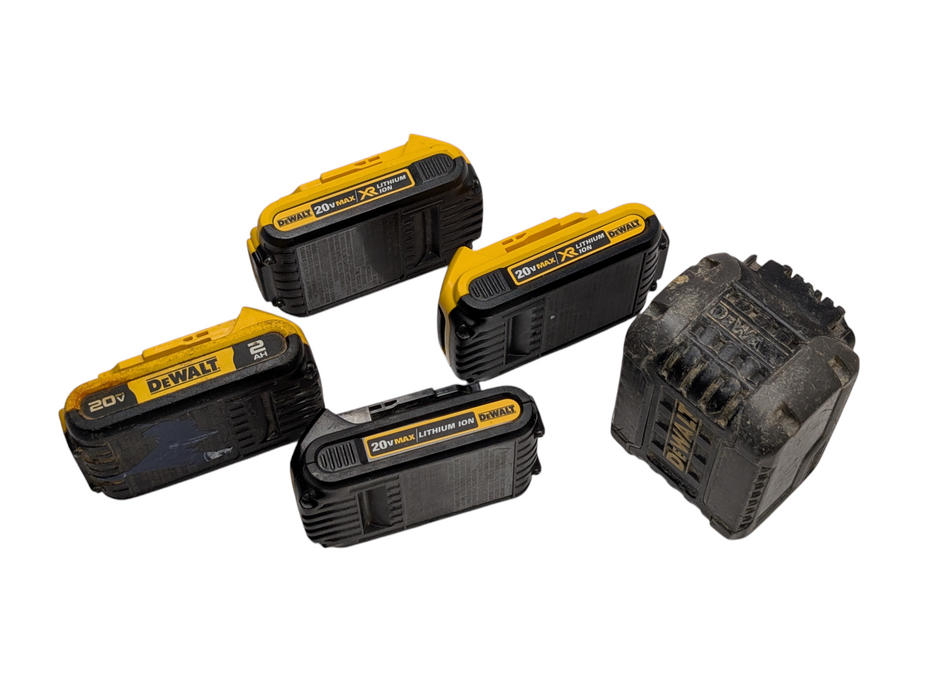 Lot of 5x DeWalt Power Tool Batteries READ -