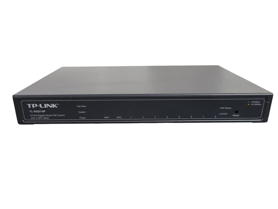 TP-Link JetStream 8 Port POE + 2 SFP Smart Managed Switch TL-SG2210P !