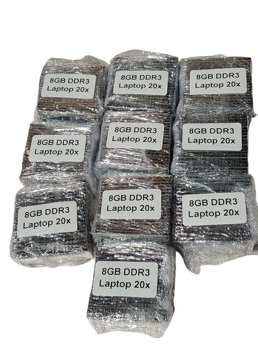 Lot of 200x - 8GB DDR3 SODIMM RAM