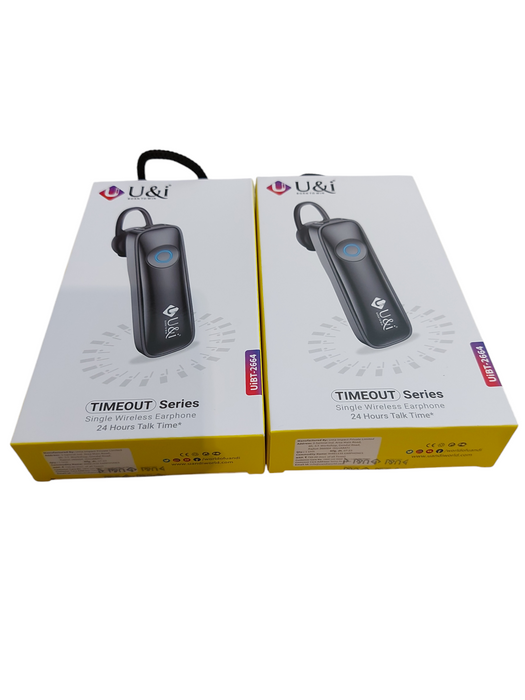 Lot of 2x U&I Single Wireless Earphone | 24 Hours Talk Time* Q