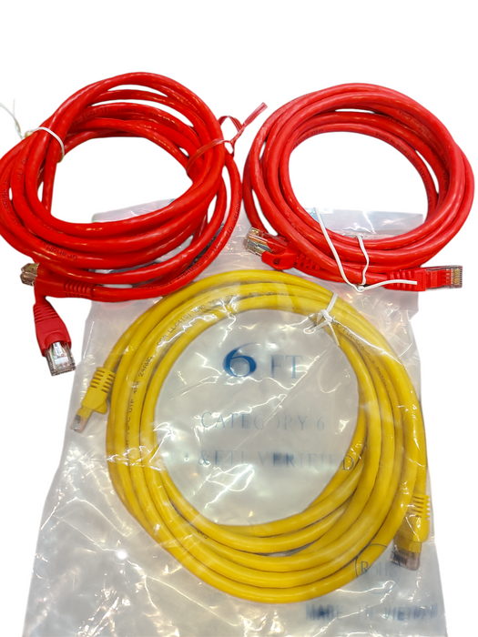 LOT 3x - 6FT - CAT6 Ethernet Cable RJ45 Network Cord LAN