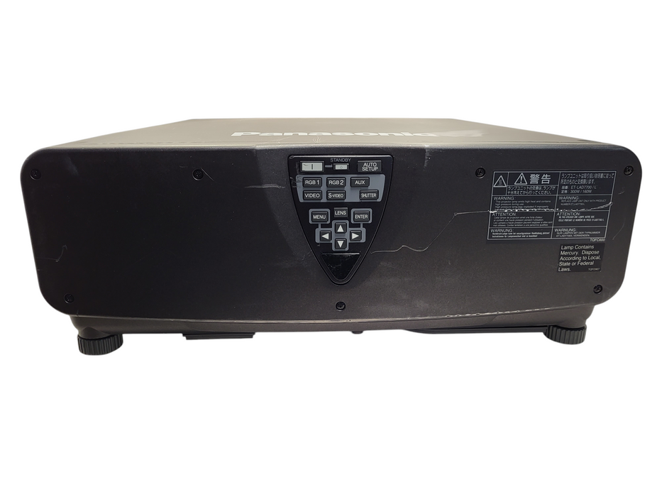 Panasonic WXGA 6000 (PT-DW7000U-K) 3 DLP Home Theater Video Projector READ $