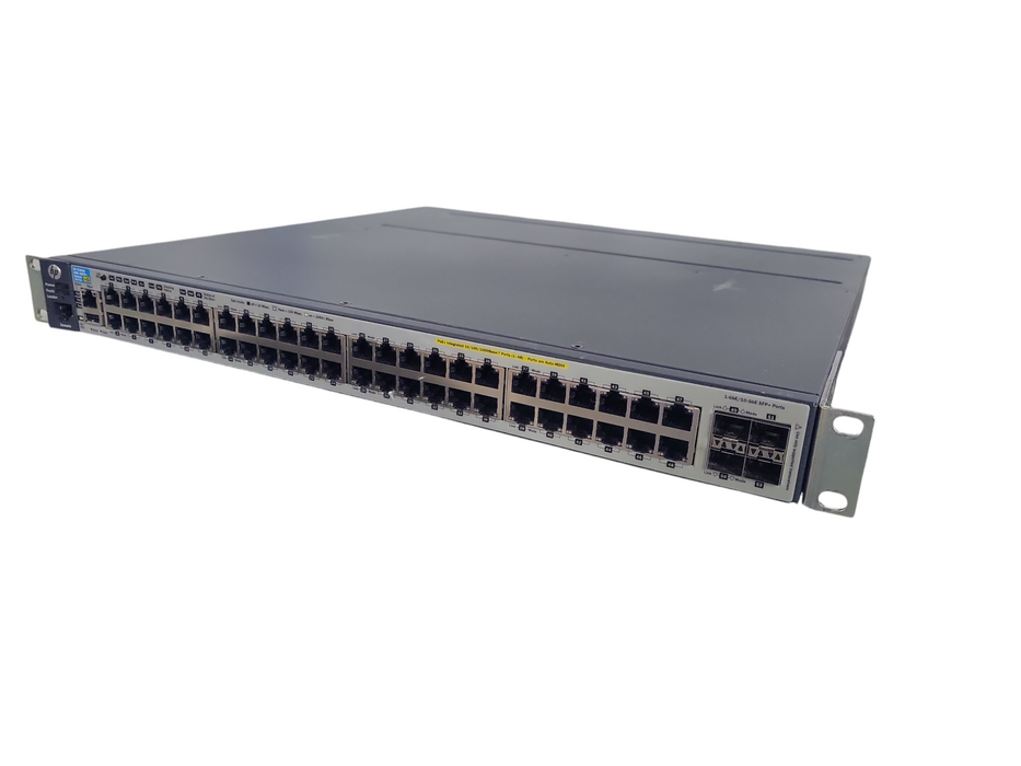 HP J9574A 3800-48G-PoE+-4SFP+ w/ 4Port Stacking Module Switch !