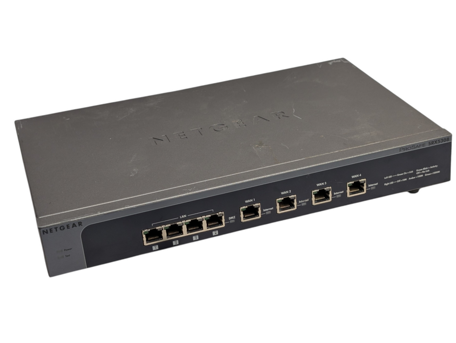 NETGEAR SRX5308 ProSAFE Quad WAN Gigabit SSL VPN Firewall Router Q-
