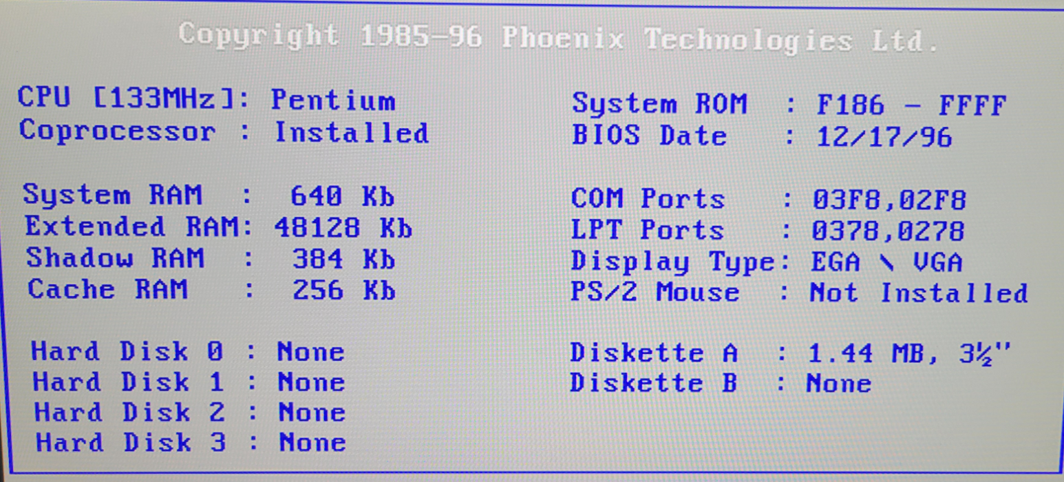 digital Venturis FX 5133 - Intel Pentium 133 48MB RAM SoundBlaster CT4810 %