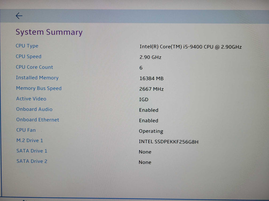 Lenovo ThinkCentre M720e SFF i5 - 9400 @ 2.90GHz 16GB DDR4 Ram 256GB NVMe !
