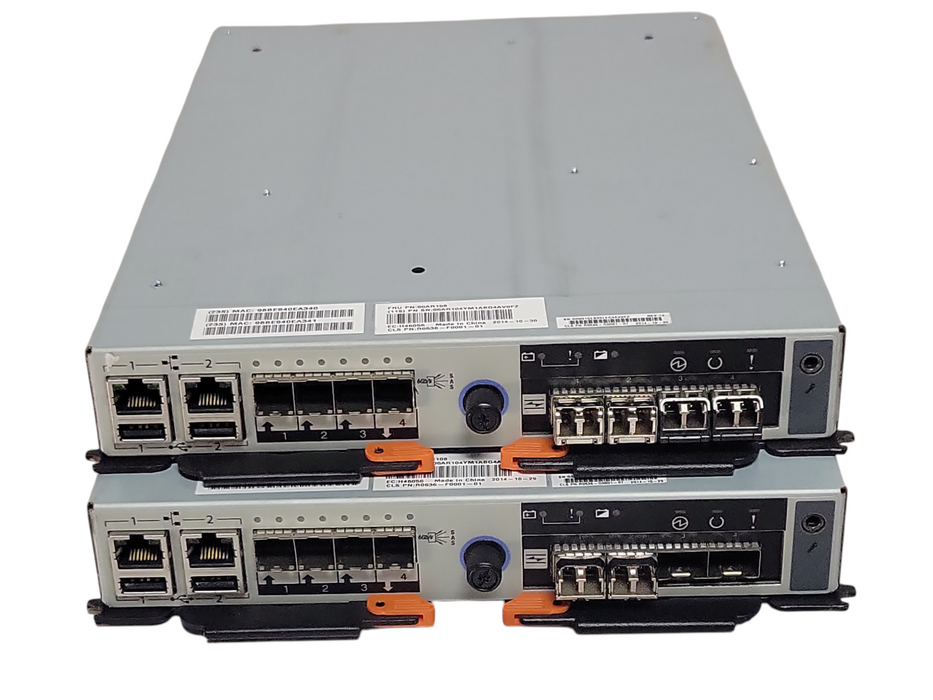Lot of 2x IBM Storwize 6Gbps SAS 00AR108 V3700 Storage Controller 8GB FC No _