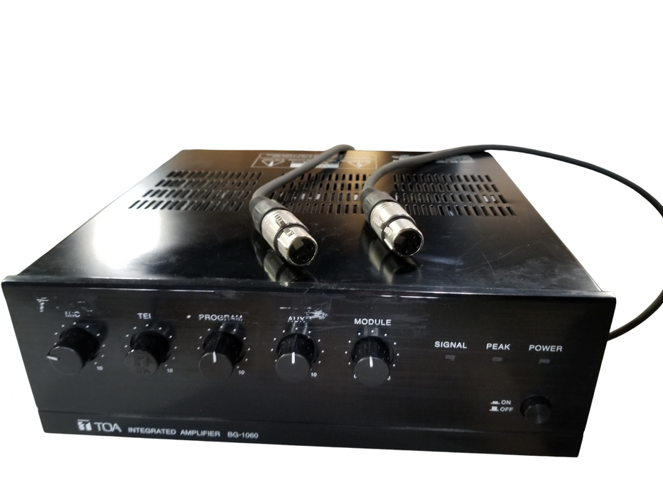 TOA BG-1060 Integrated 60W Amplifier Commercial Audio System w/ 2 x XLR