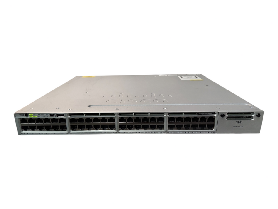 Cisco WS-C3850-48P-L 48-Port PoE+ Gigabit Switch, 1x 715W PSU