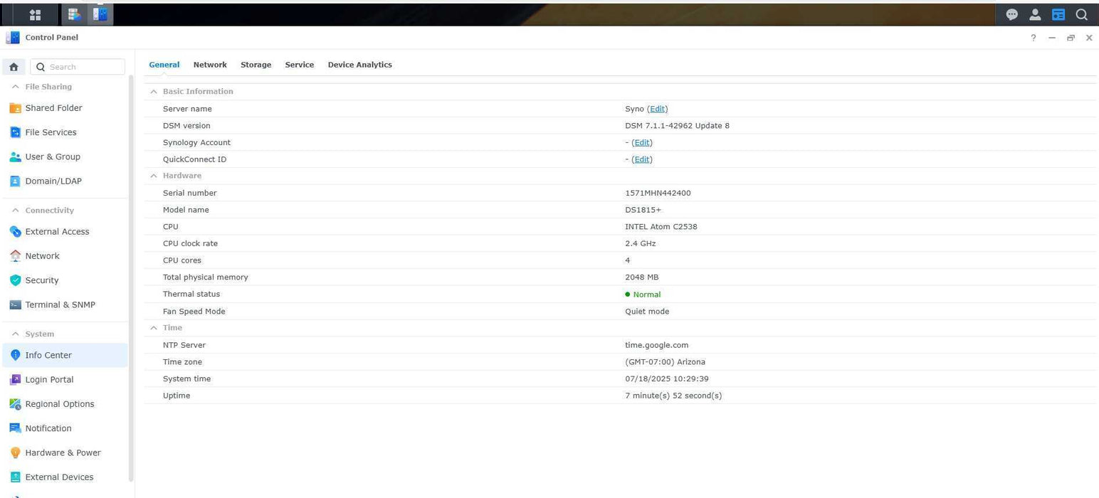 Synology DS1815+ DiskStation Expansion Unit 1x 4TB and 4x 3TB HDDs, READ _