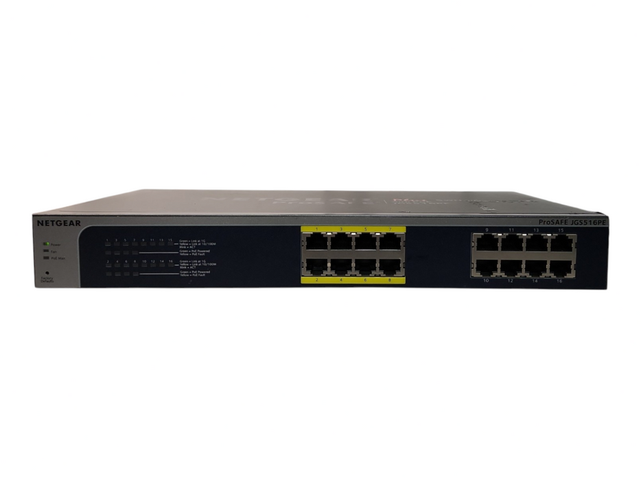 NETGEAR JGS516PE ProSafe Plus 16-Port Gigabit Ethernet Switch with PoE