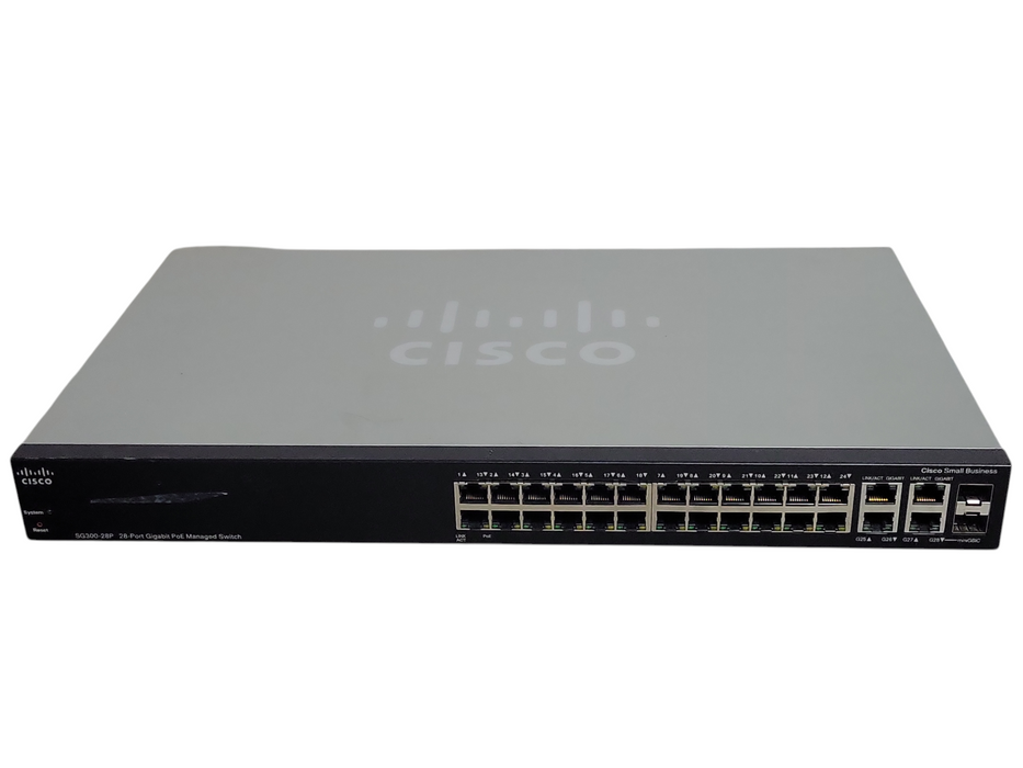 Cisco SG300-28P 28-Port Gigabit PoE Managed Switch w/ 2x SFP, SRW2024P-K9 _