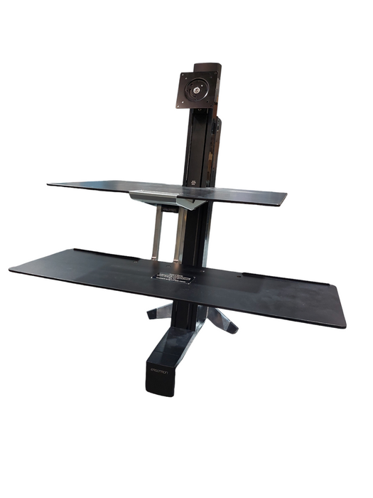 Ergotron Standing Deck Monitor Mount with Keyboard Tray =