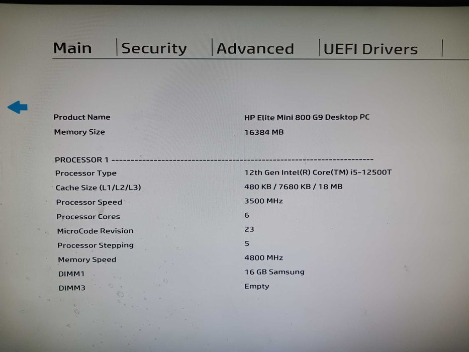 HP Elite Mini 800 G9 Desktop PC Intel i5-12500T 16GB DDR4 No HDD