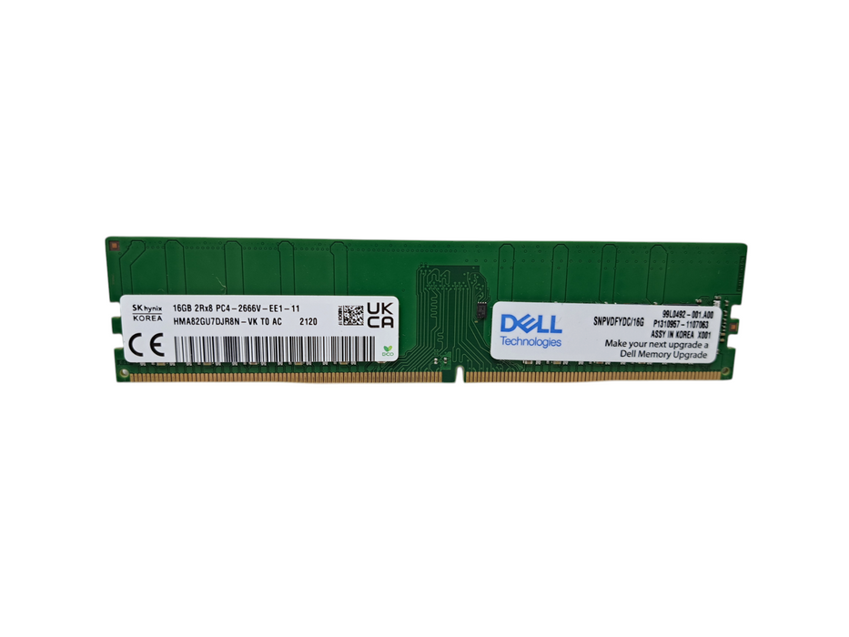 SK Hynix 16GB 2Rx8 PC4-2666V-EE1-11 | ECC UDIMM DDR4 Server Memory )