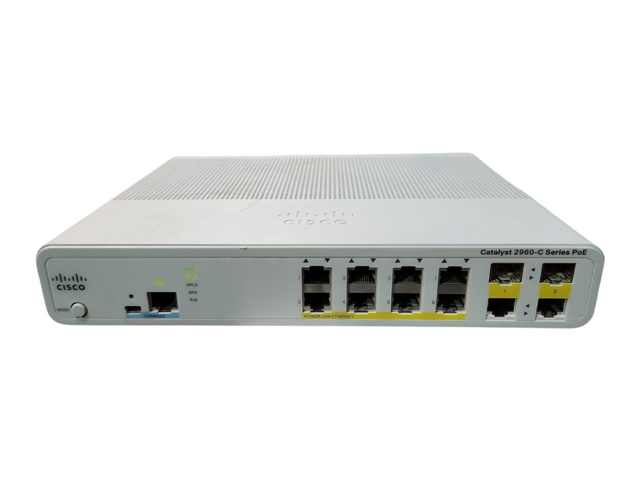 Cisco Catalyst 2960-C WS-C2960C-8PC-L V04, 8-port Ethernet PoE Network Swit
