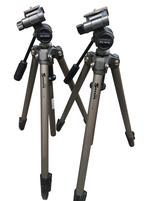 LOT 2X - Velbon Sherpa 200r Tripod, Velbon PH 157Q - Very Good Condition