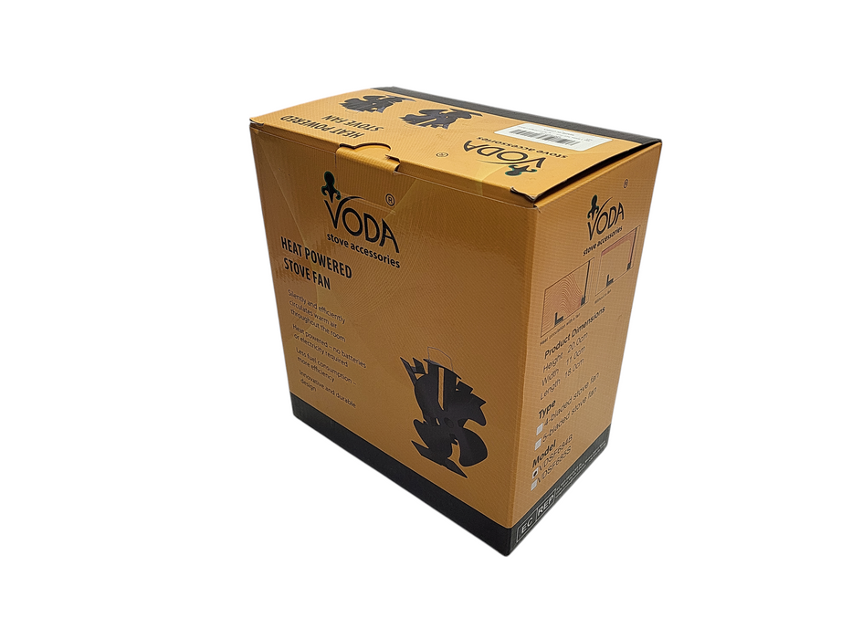 Brand new Heat Powered Stove Fan VDSF684B VODA 4-Blade Q$
