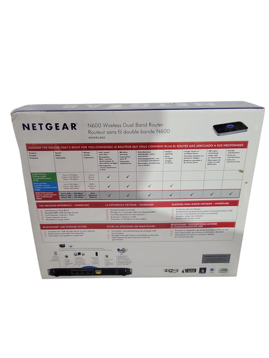 NEW - Netgear N600 Wireless Dual Band Router - WNDR3400