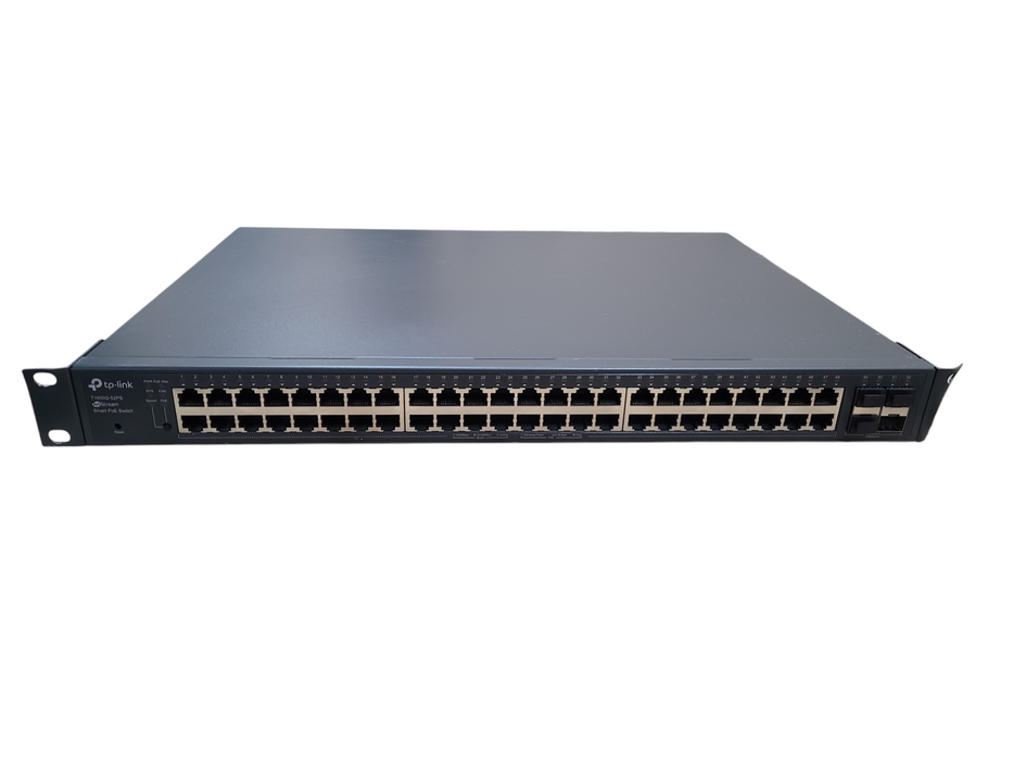 TP-LINK JetStream 48-Port Gigabit Smart PoE+ Switch w/ 4 SFP T1600G-52PS