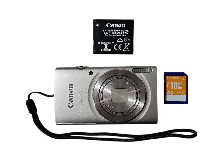 Canon PowerShot ELPH 180 20.0MP Compact Digital Camera w/ Battery & 16GB SD
