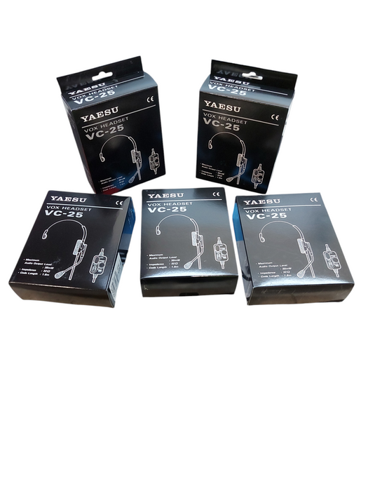 Lot 5x YAESU VC-25 VOX HEADSET New In Box Ham Radio Q