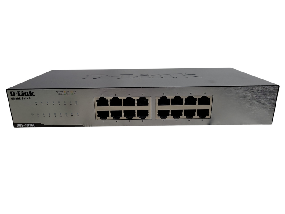D-Link DGS-1016c 16-Port Gigabit Unmanaged Network Switch Ethernet !