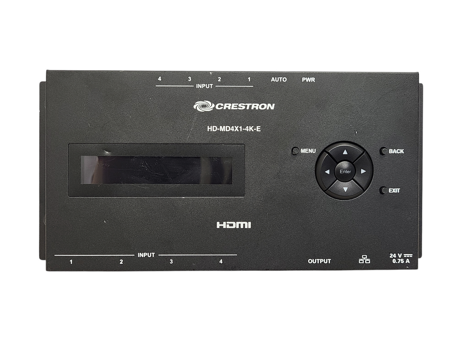 Crestron HD-MD4X1-4K-E, 6507491, HDMI Switcher (J342) No AC $