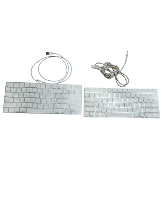 Lot 2x Genuine Apple Magic Keyboard Silver A1644 with Lightning Cable