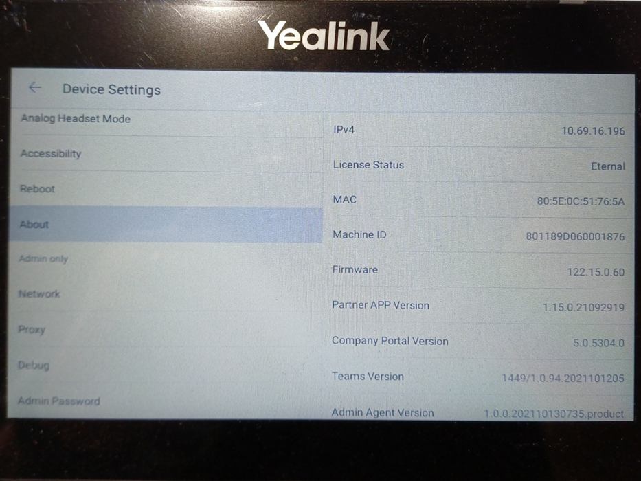 Yealink MP58 Smart Business IP Phone Zoom Edition PoE w/ Bluetooth Handset Q