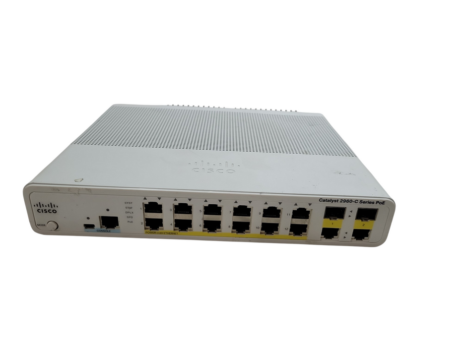 Cisco WS-C2960C-12PC-L | 12-Port Silent PoE Switch %