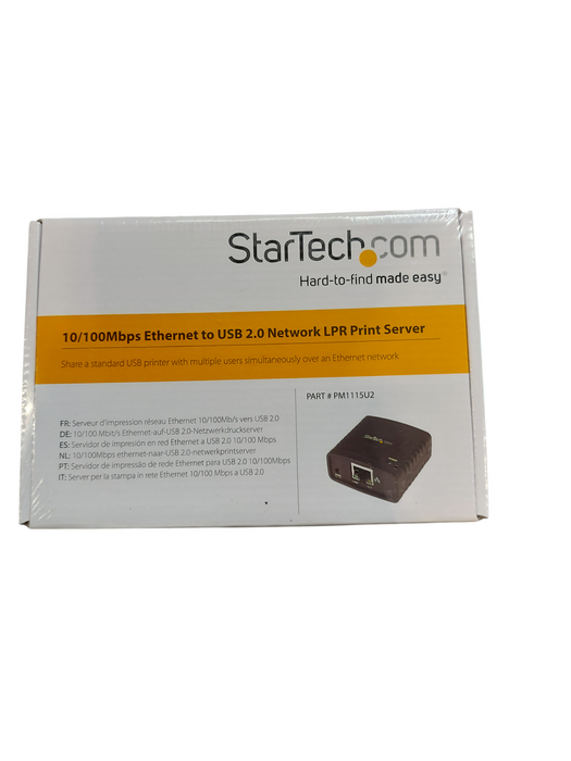 Startech 10/100Mbps Ethernet to USB 2.0 Network LPR Print Server (PM1115U2)