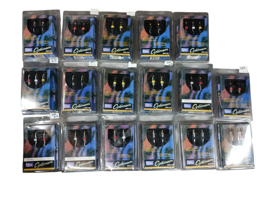 Lot of 16x Assorted RCA Cables