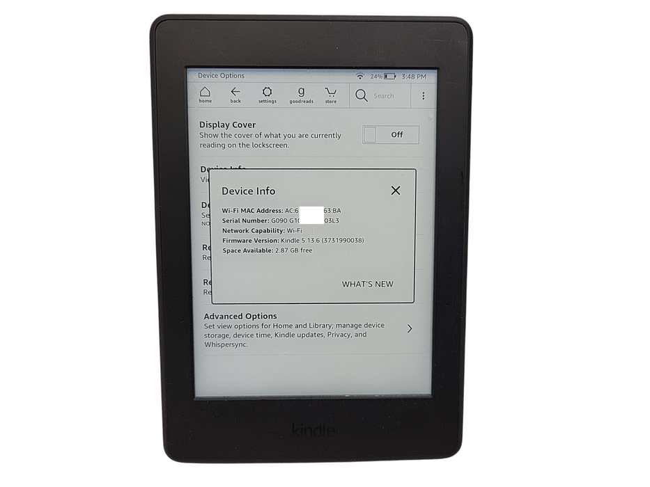 Amazon Kindle Paperwhite (7th Gen) DP75SDI 4GB eBook Reader $