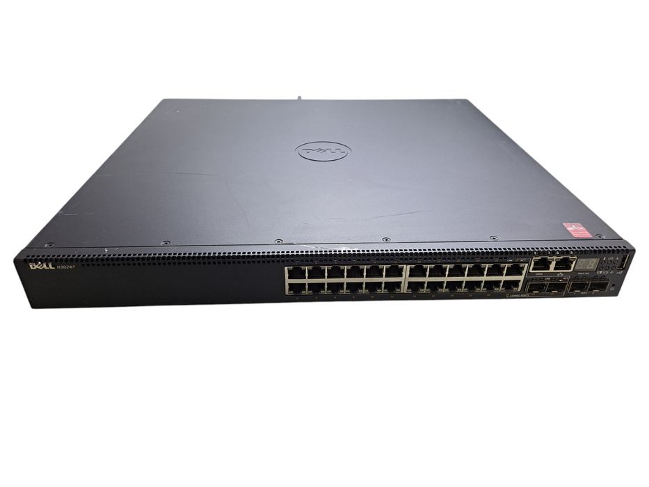 Dell N3024P | 24-Port Gigabit PoE+ Managed Switch w/ SFP+ Module | 2x PSU
