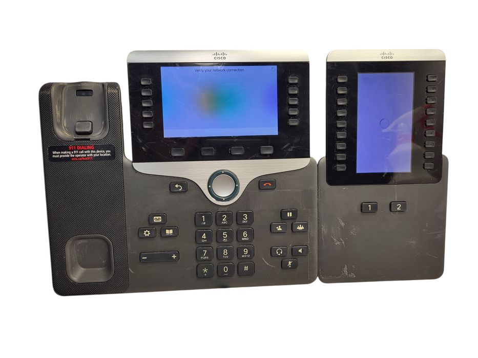 Cisco CP-8861-K9 Gigabit IP Phone w/ CP-BEKEM Key Expansion Module No Hands Q$