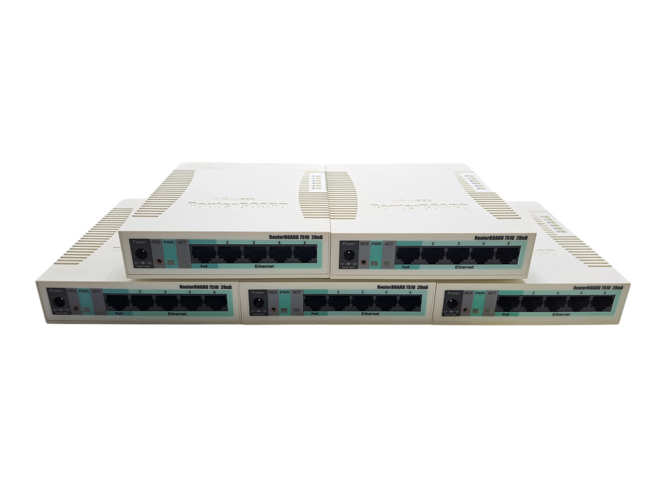 Lot of 5x Mikrotik RB751U-2HnD RouterBOARD 2.4Ghz 1000mW AP *READ*