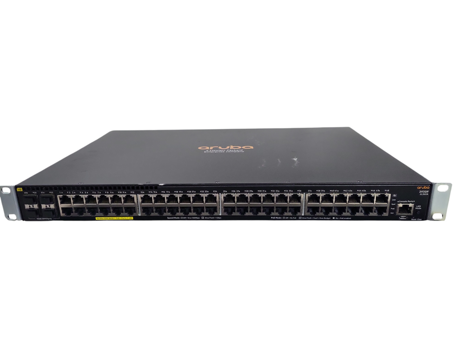 HPE Aruba 2930F 48xGbE PoE+ /4x1G SFP Managed Switch JL262A w/ Brackets !