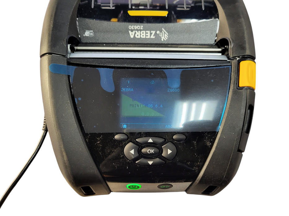Zebra ZQ630 Mobile Barcode Label Printer Wireless Bluetooth/WiFi No battery $