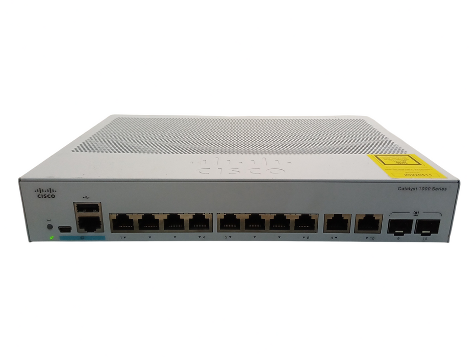 Cisco C1000-8T-E-2G-L 8 Port PoE Smart Eligible Gigabit Ethernet Switch