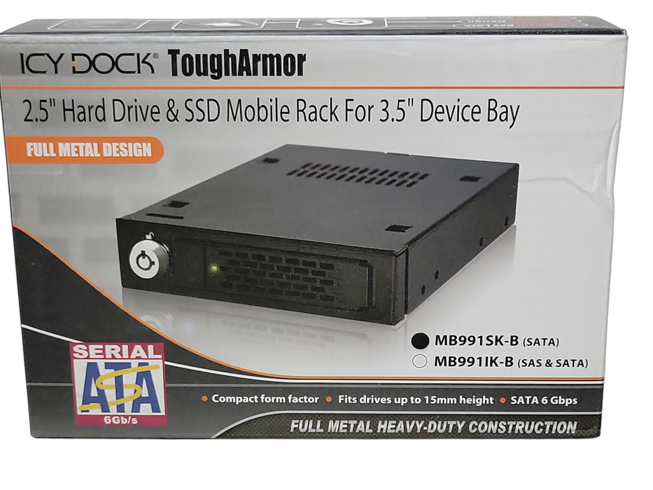 ICY Dock ToughArmor 2.5" HDD/SSD Mobile Rack for 3.5" Devices bay MB991SK-B _
