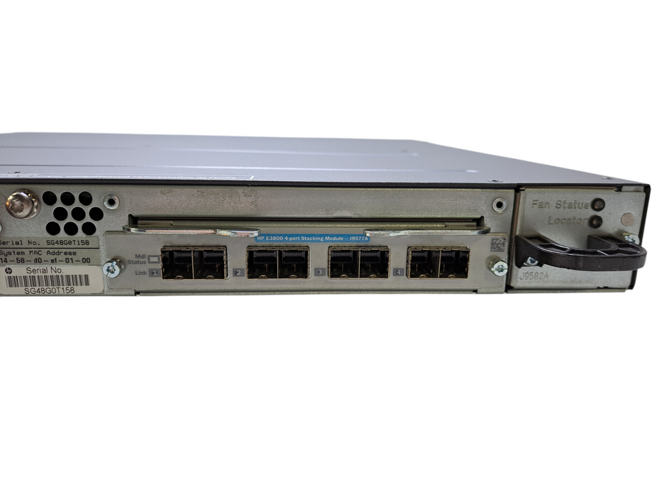 HP E3800 48G-4SFP+ J9574A | 48-Port Gigabit PoE+ Switch w/ J9577A Module )