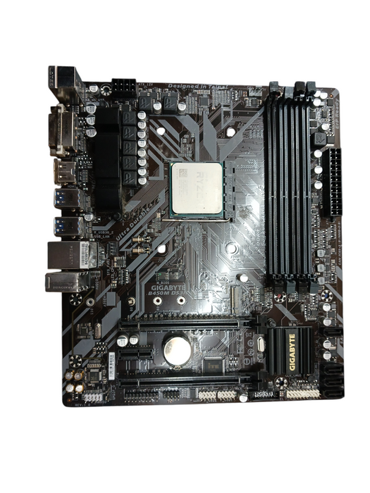 Gigabyte B450M DS3H Motherboard & AMD Ryzen 5 PRO 2400GE CPU Combo