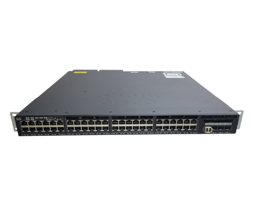 Cisco WS-C3650-48PQ | 48-Port Gigabit PoE+ w/ 4x 10G Uplink SFP 2x1025W PSU Q%