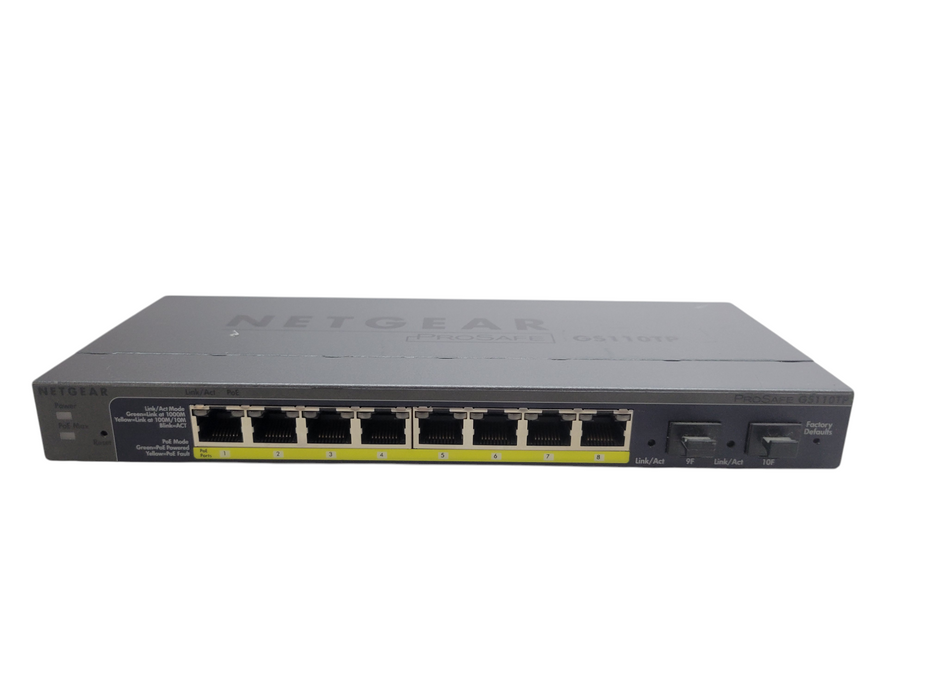 NETGEAR PROSAFE GS110TP | 8-Port Gigabit Switch w/ 2xSFP %