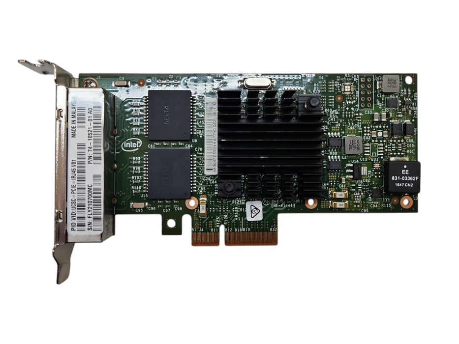 Cisco 74-10521-01 Quad Port UCSC-PCIE-IRJ45 V01 1Gb Network Adapter