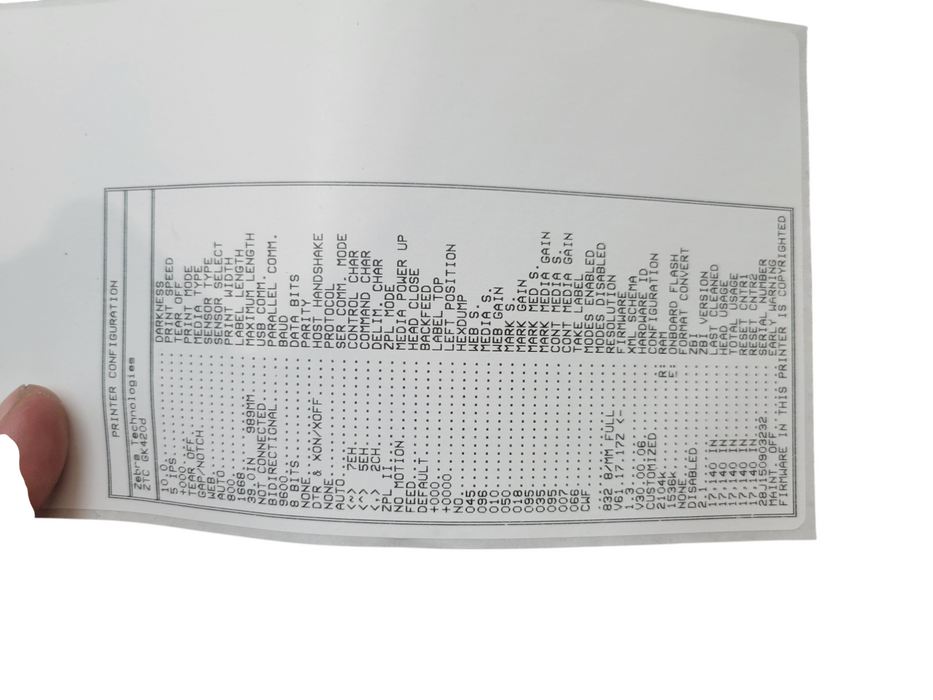 ZEBRA GK420d Thermal Label Printer (TESTED) 17,100" Printed %
